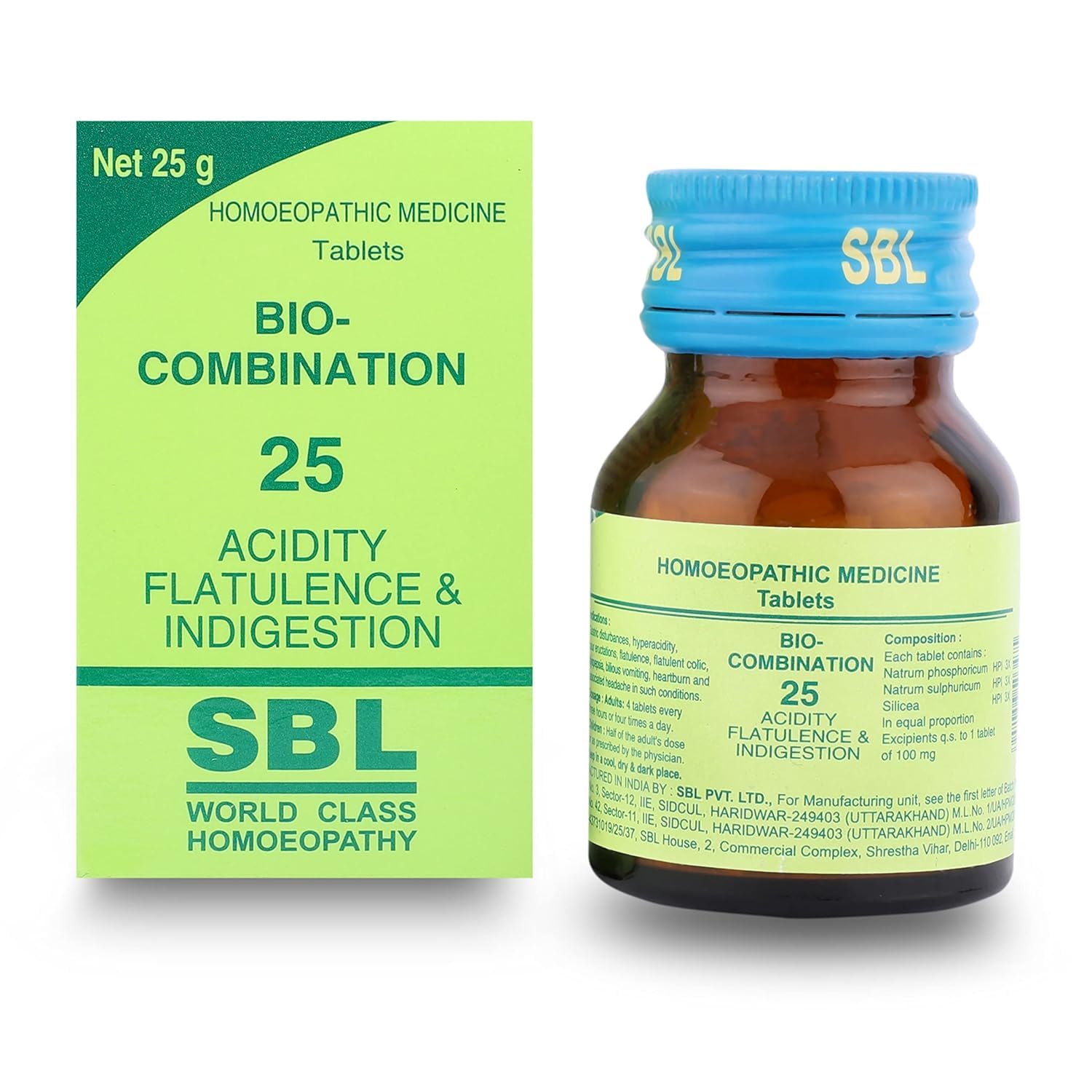SBL BIO-Combination 25 Homoeopathic Bio-Chemic Tablets 25 gm pack of 2