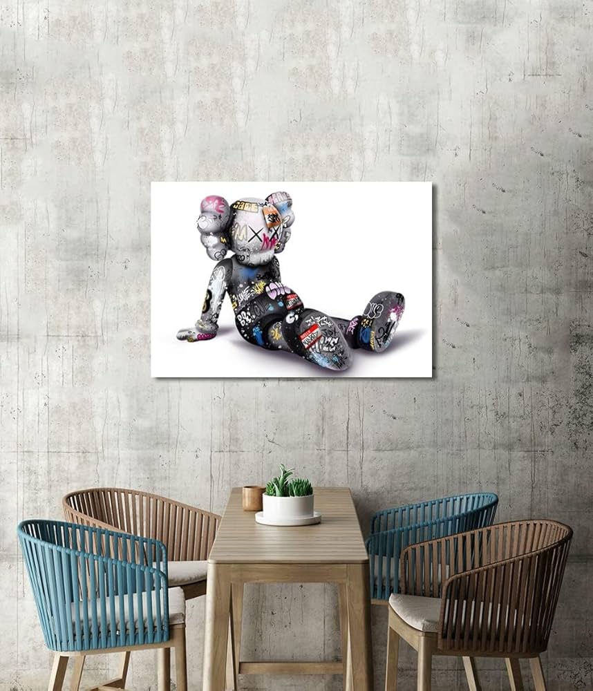 Amazon.co.jp: +Kaws セサミストリート ポスターアートパネル 壁
