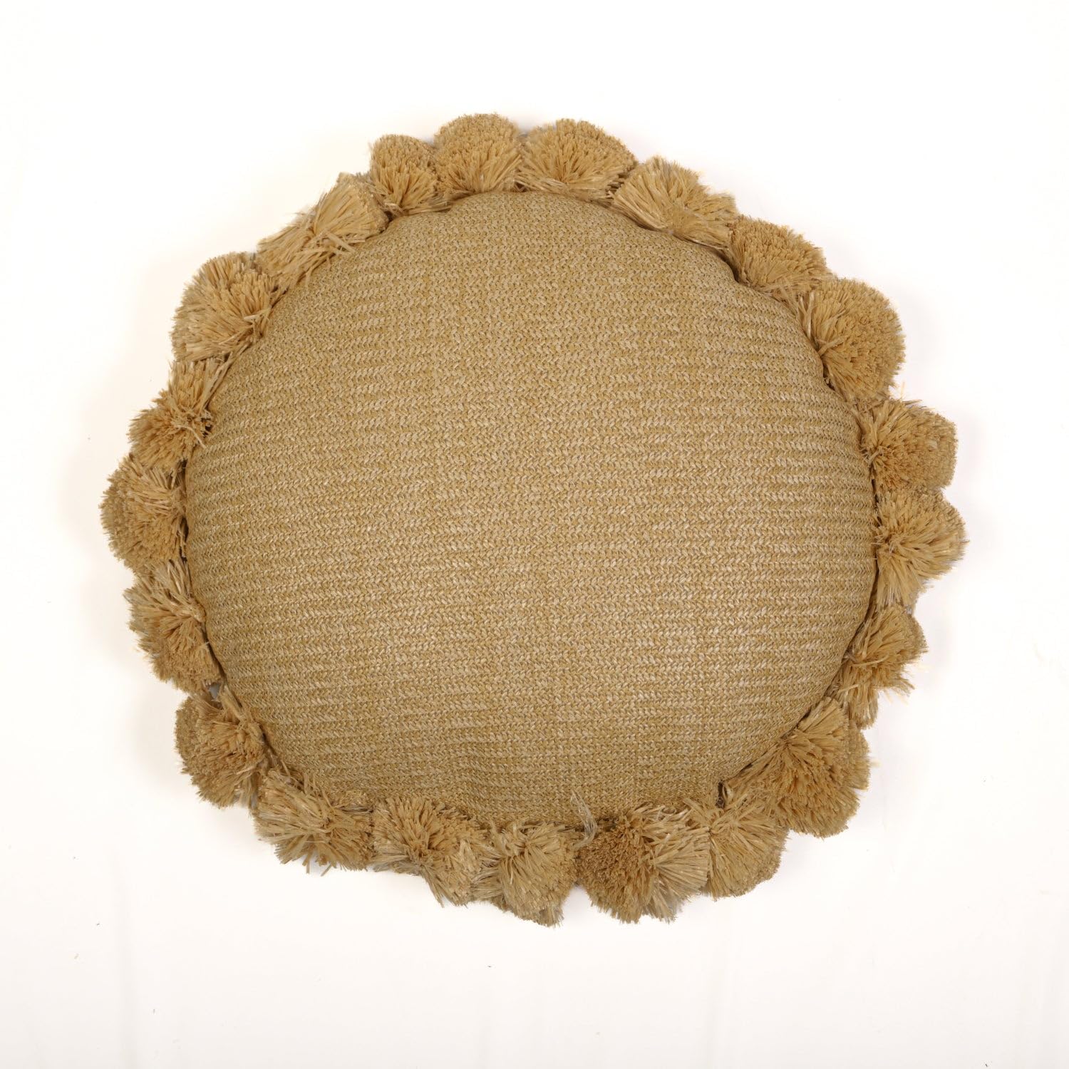 Coussin Effet Raphia - Forme Soleil - 50x15cm - Déco Arts