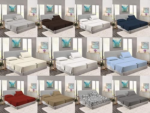 Miniatura 3 de Juego de sábanas de 5 piezas tamaño King dividido  Juego de sábanas de cama tamaño King dividido  Sábanas de algodón de 5 piezas  Sábanas de 16