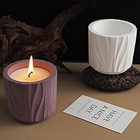 Vista 5 de Caja de almacenamiento de maceta suculenta de rayas redondas, moldes de resina epoxi de yeso, tarro de vela simplicidad, molde de silicona