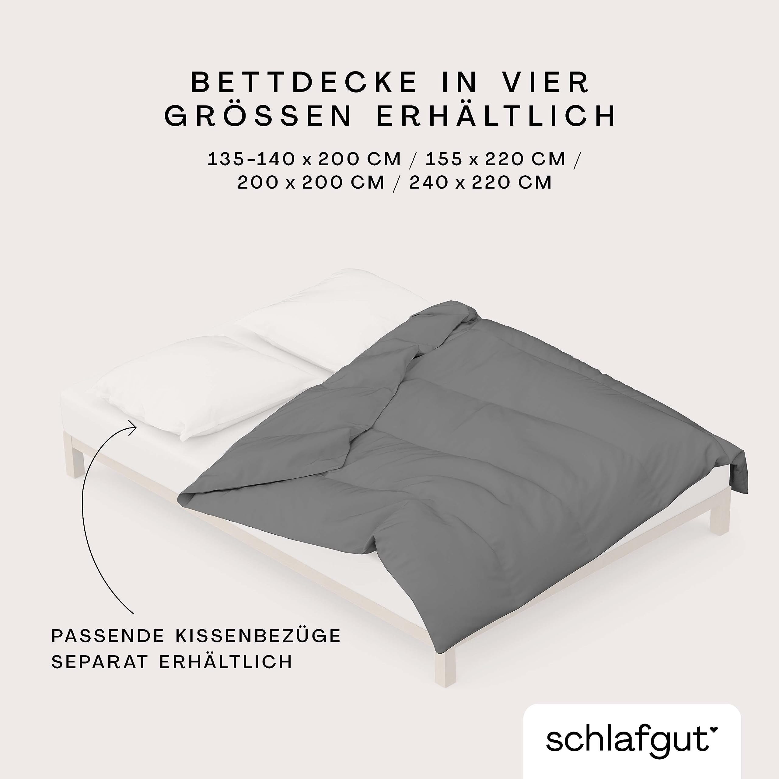 schlafgut Knitted Jersey Bettwäsche 155x220 cm Bio-Baumwolle, Grey Mid