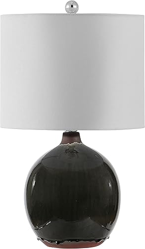 Miniatura 4 de SAFAVIEH Lighting Collection Wila - Lámpara de mesa moderna de cerámica marrón de 23 pulgadas para dormitorio, sala de estar, oficina, escritorio,