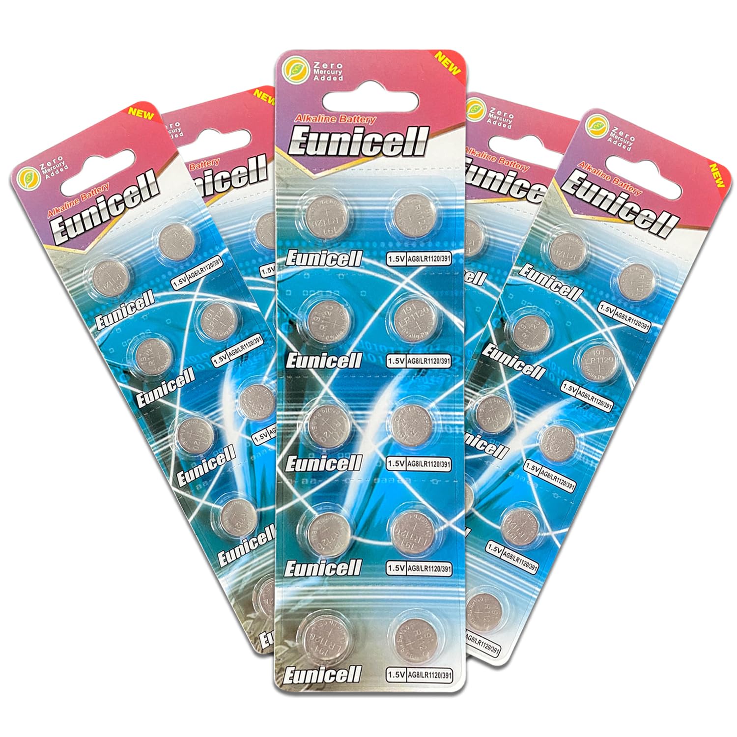 Pack of 10 - LR920/AG6 Eunicell 1.5V Button Coin Cell Alkaline Batteries - Suitable for use in LED lights, Digital Voice Recorders, Toys, Blood Glucose, Cholesterol Testing, Meters, Toys — view 31