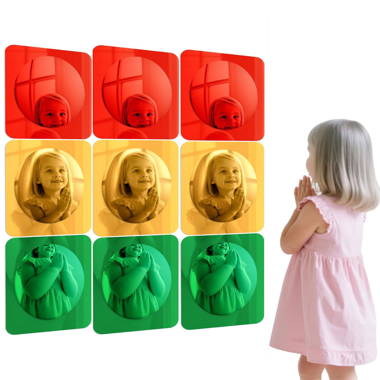 PURPLELILY 3Pcs Sensory Bubble Reflectors Stimulating Cognitive Growth & Spatial Awareness in Children Child Perceptual Dolls Bubble Reflectors