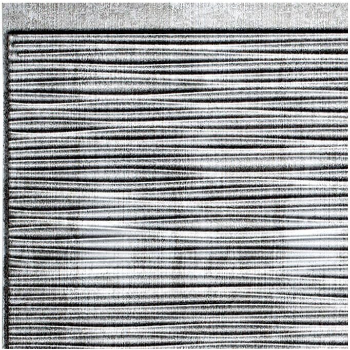 FASÄDE Ripple Decorative Vinyl Backsplash Panel in Crosshatch Silver (6X6 Inch Sample)