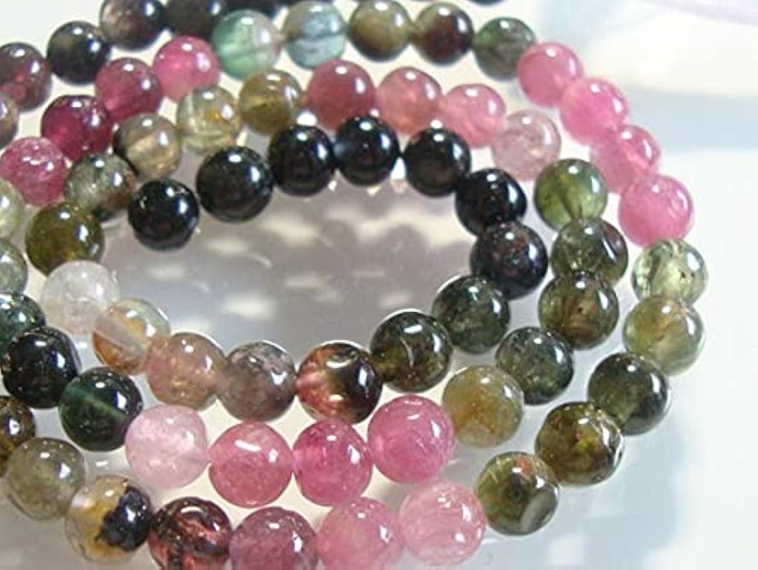 Tourmaline naturelle de qualité supérieure perles lisses 4-5mm LKBEADS