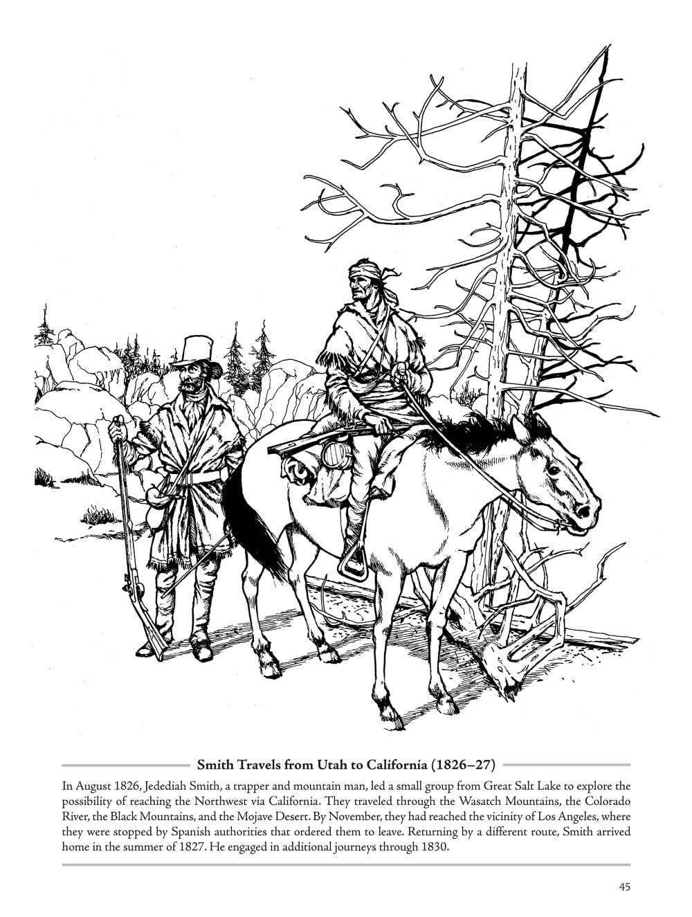 Picture the Past: The Exploration of North America: Historical Coloring Book