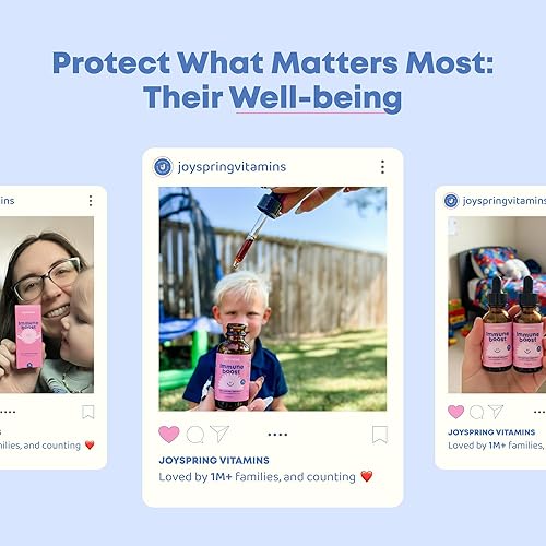 Miniatura 4 de JoySpring Immune Drops - Suplemento de apoyo a la inmunidad para niños (1 onza líquida, 30 porciones) con líquido orgánico de saúco, equinácea, raíz