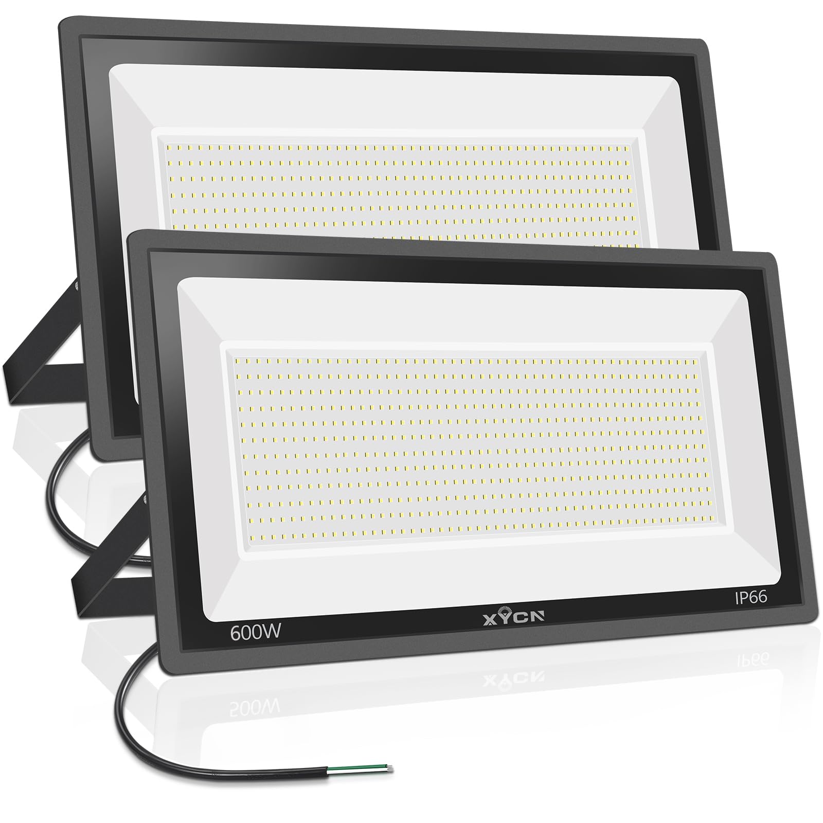 Photo 1 of 600W 2pack LED Stadium Flood Lights ,(3050W Equivalent)67500LM Super Bright LED Arena Outdoor Lights,100-277V IP66 Waterproof 5000K Daylight White Commercial Lighting for Sports Fields and Counts