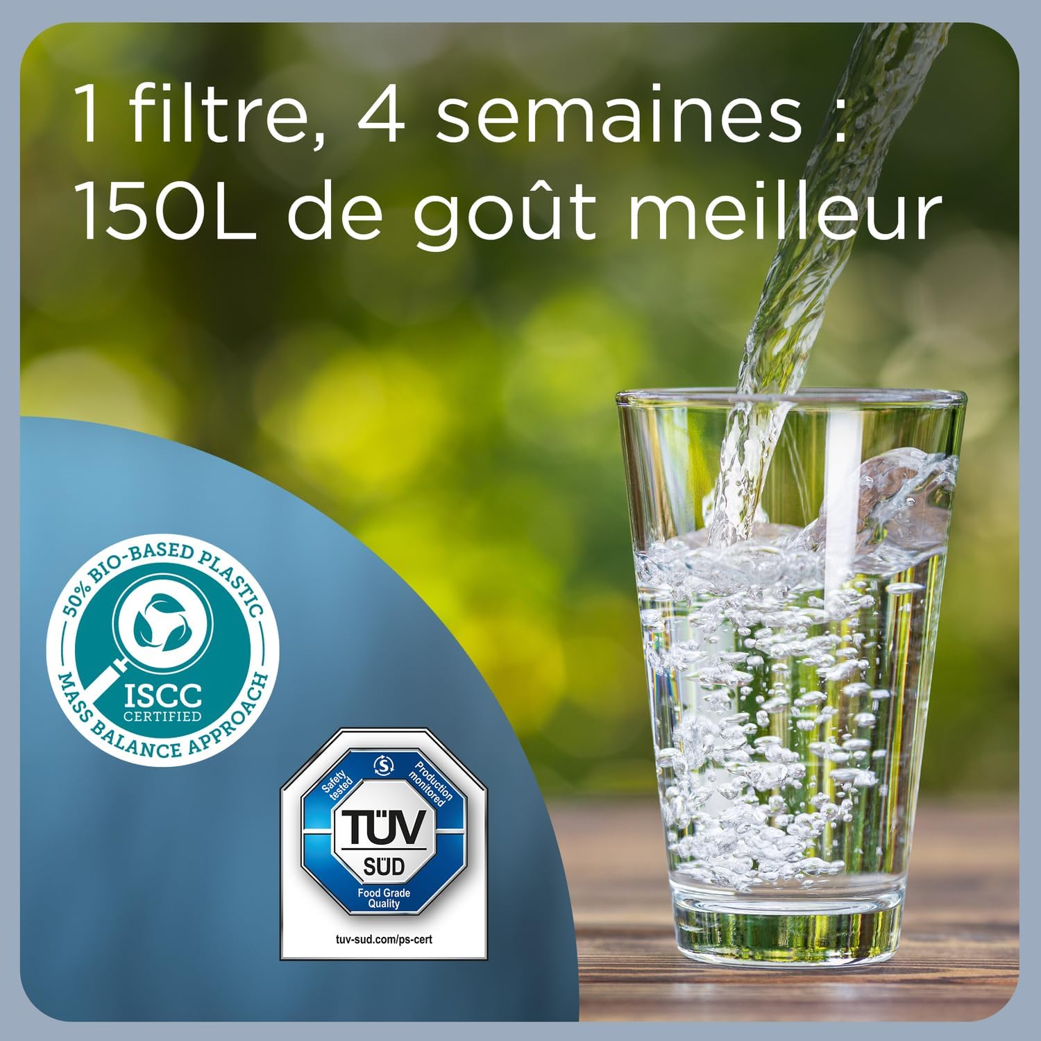BRITA Carafe Filtrante Marella Graphite (2,4l) incl 3 cartouches filtrantes eau robinet MAXTRA PRO All-in-1 réduit PFAS,calcaire, chlore, certaines impuretés et métaux indicateur temporel