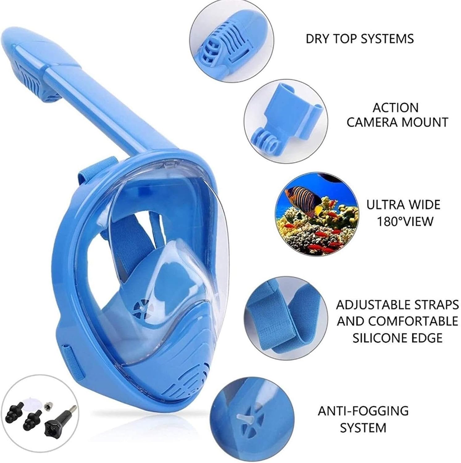 Diving Masks Swimming Full Face Snorkel Mask Kids Underwater Scuba Anti Fog Snorkel Diving Mask Set Equipment for Boys Girls