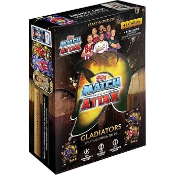 Topps UCC Match Attax 2025/26 - Mega Tin - Spartans - Includes 45 Match Attax Cards Plus 3 Exclusive Gladiators LE Cards