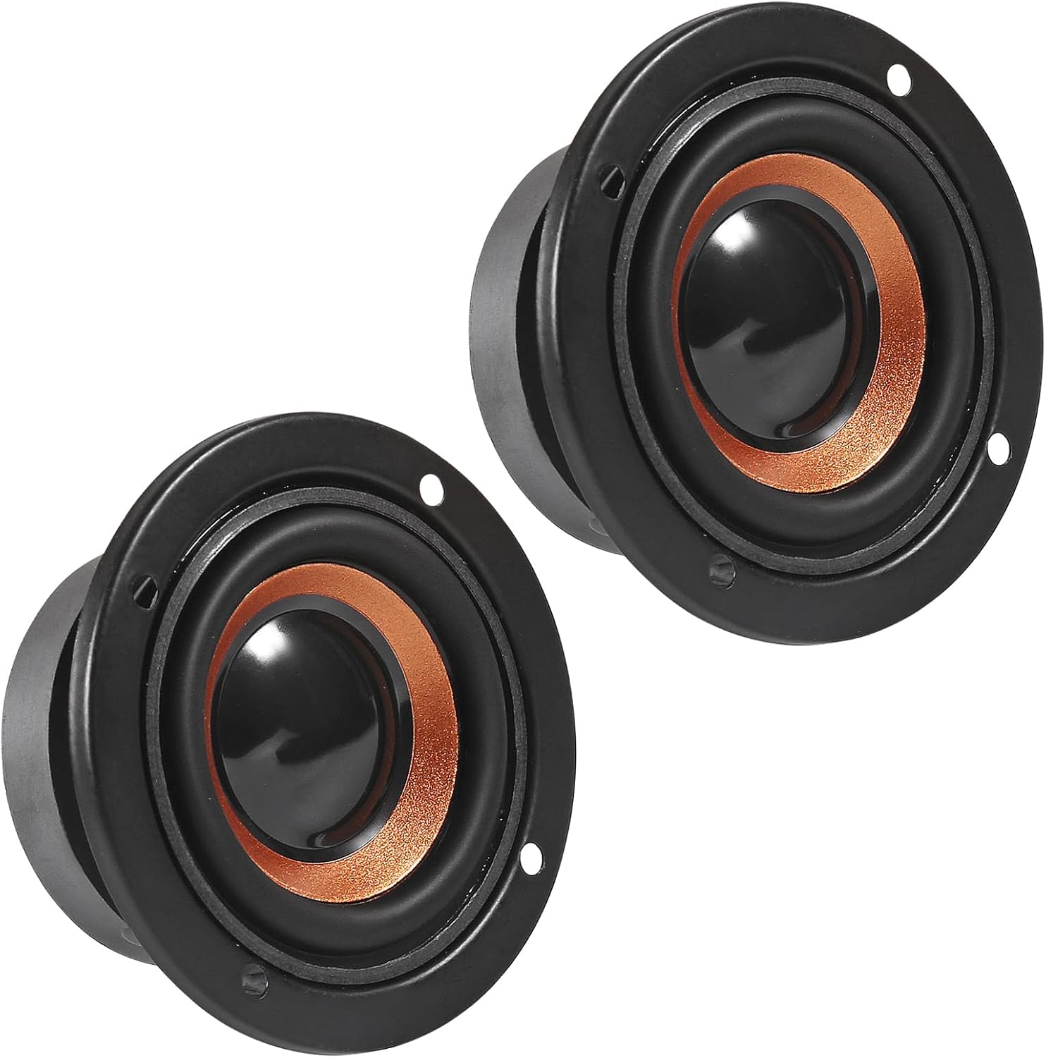 2-Pack 2-Inch 4 Ohm 5W Speakers, 63mm Audio Round Bass Speakers, DIY Home Amplifier Subwoofers, Coaxial Connector, No Power, Paper Body, Portable and Audio Interface Boxes