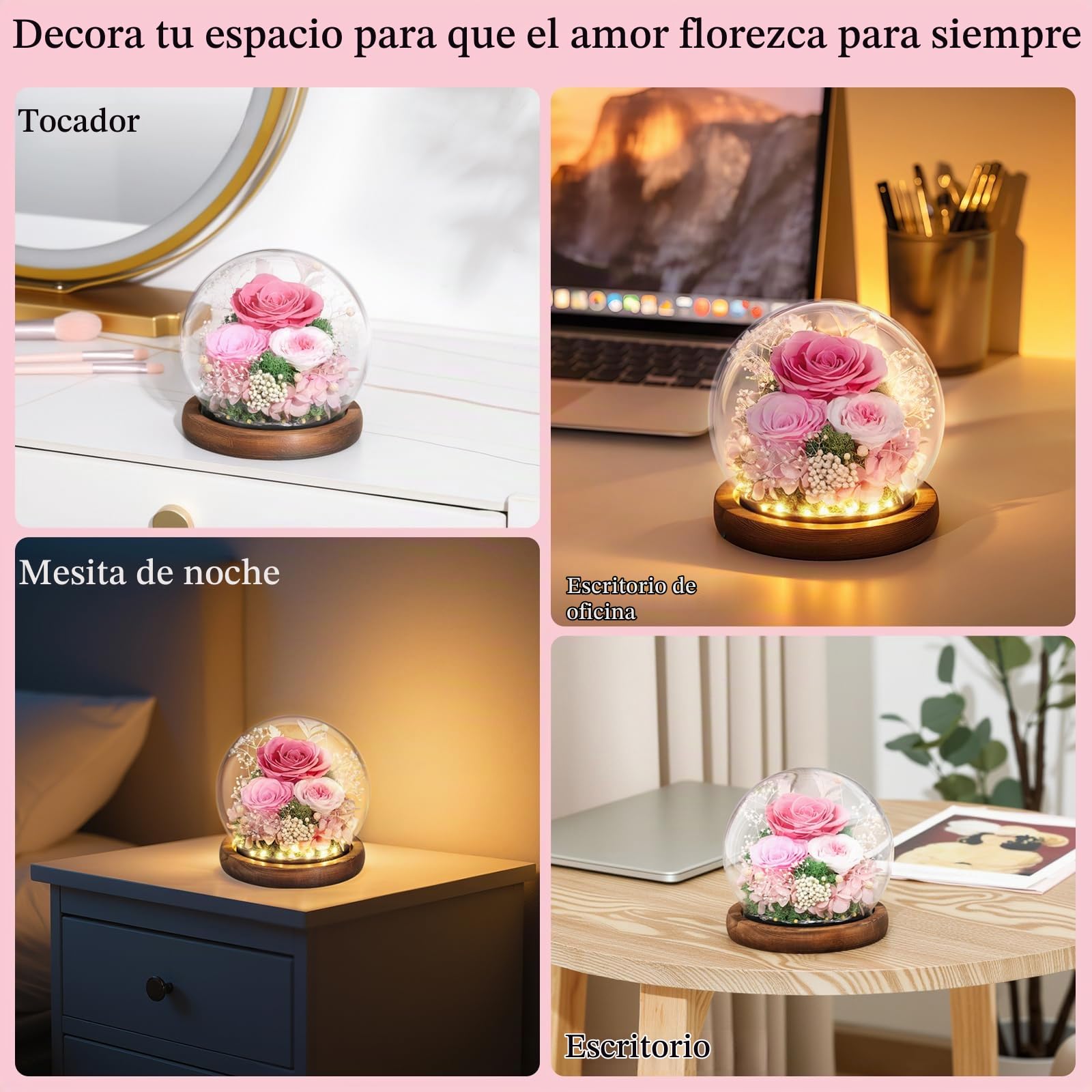 Emibele Regalos para Mamá Flores Entrega, Regalos Cumpleaños, Rosa