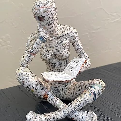 Miniatura 10 de Pulp Woman - Estantería de lectura para mujer, estatua de resina estilo pensador, esculturas abstractas para decoración del hogar, estante de