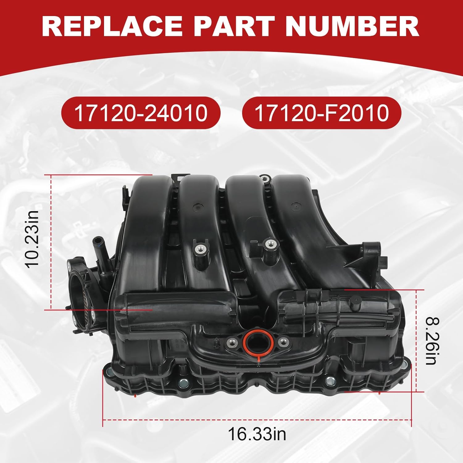 Intake Manifold Compatible with 2019-2023 Toyota Corolla 2.0L 2022-2023 Corolla Cross 2.0L Replace# 17120-24010 17120-F2010