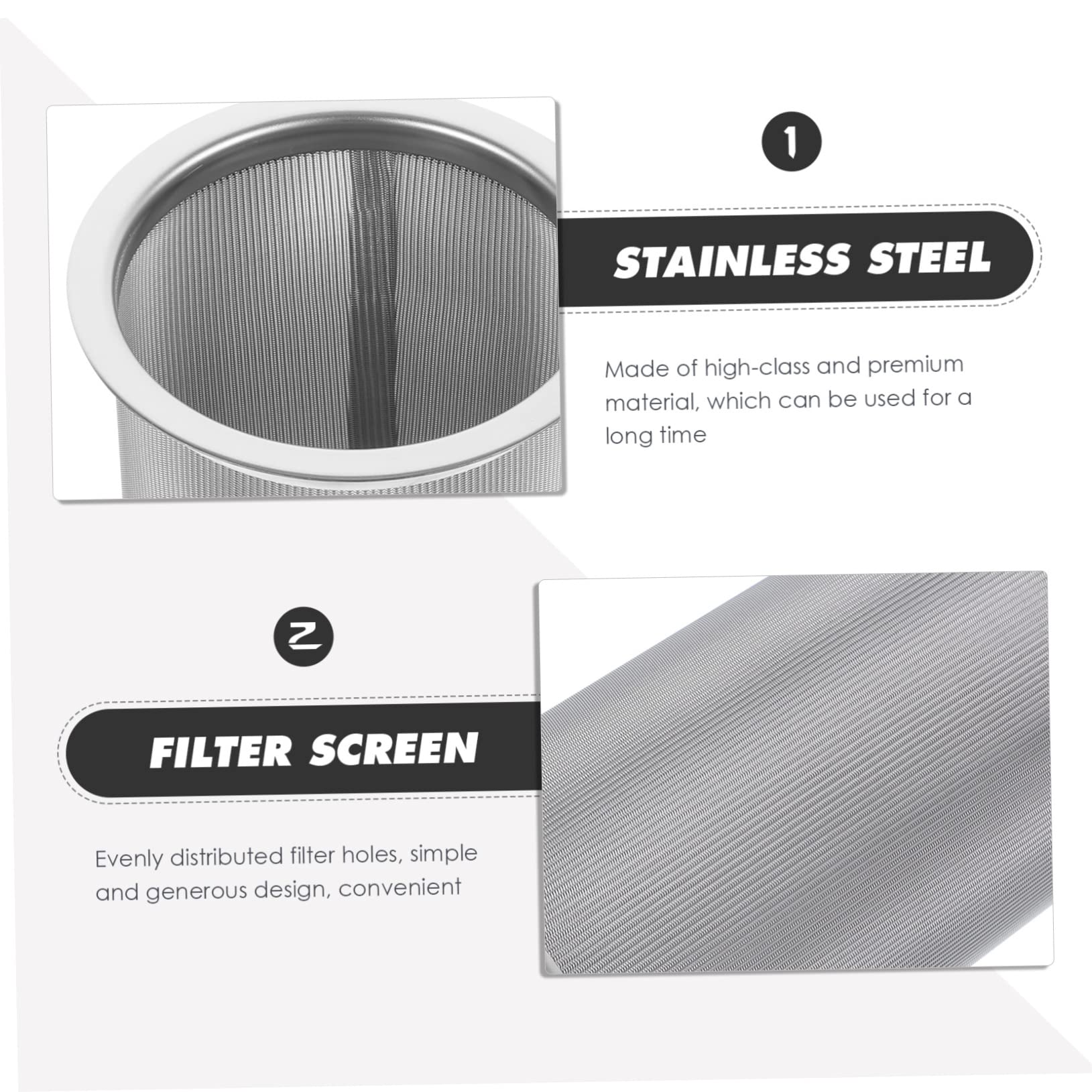 Alipis 3pièces Infuseur à Thé Acier Filtre à Café Réutilisable Portable Et Pratique Pour Infusion De Thé Et Café
