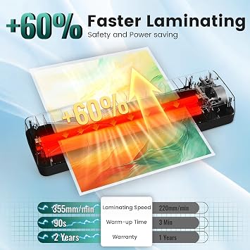 MAXDONE Laminator Machine 11x17-4-in-1 Thermal Cold 13 Inch Laminating Machine with Sheets, Paper Trimmer & Corner Rounder, ABS Jam Release & Fast Warm-up Laminator for A3/A4/A5, Home Office School