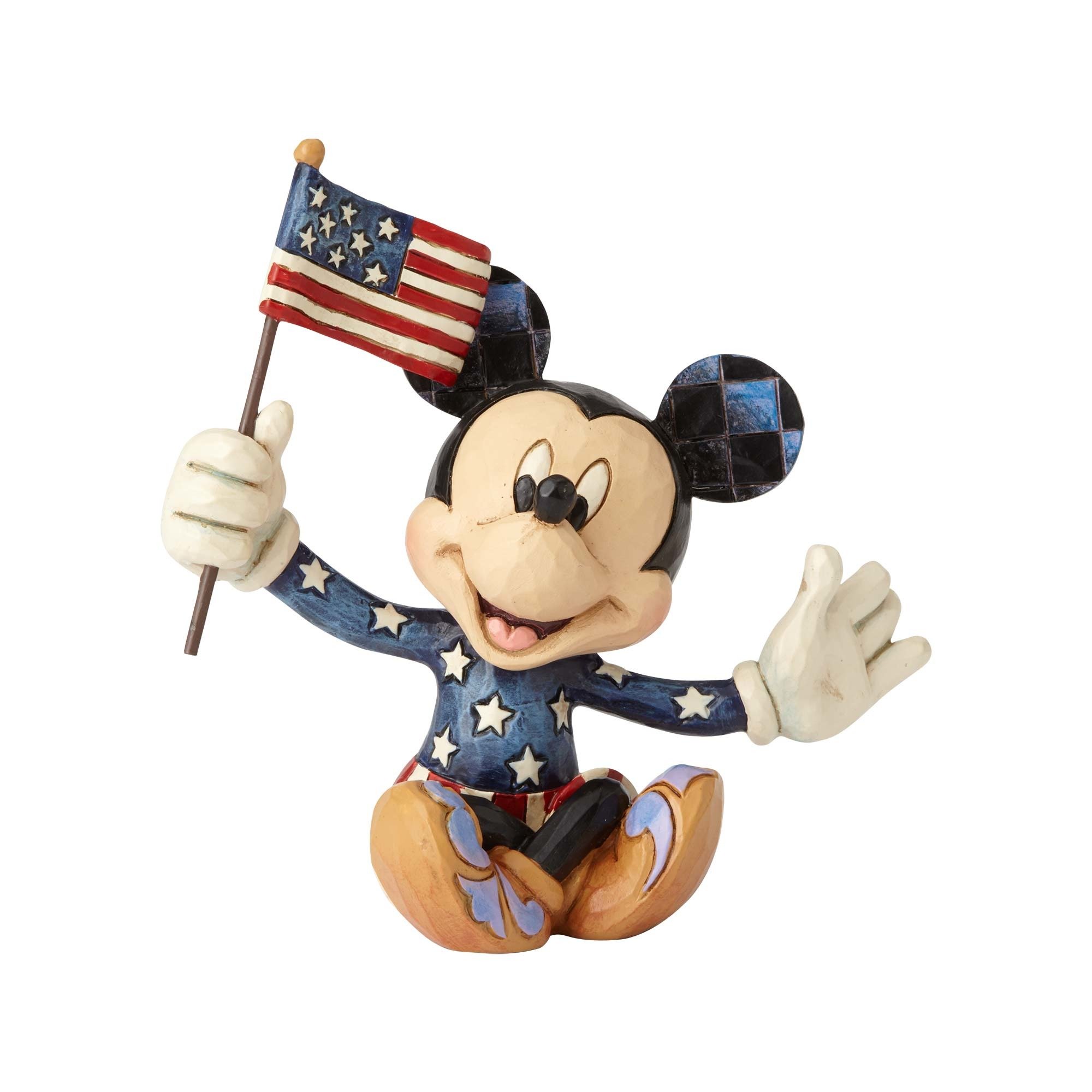 Enesco Disney Traditions by Jim Shore Patriotic Mickey Mouse Miniature Figurine, 3.5 Inch, Multicolor