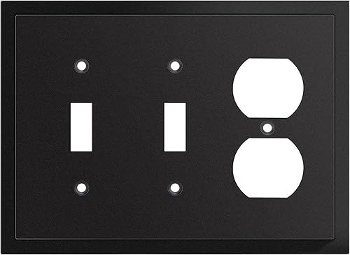 Miniatura 10 de Henne Bery Placa decorativa de pared con borde moderno, tapa de tomacorriente para cubrir enchufe, aleación de zinc maciza duradera
