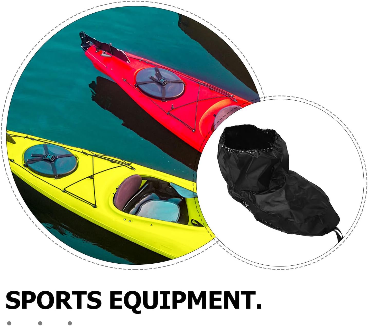 GANAZONO Kayak Spray Skirt Waterproof Nylon Adjustable Small 98x60cm Canoe Top Protection Splash Guard for Kayaking Water Sports