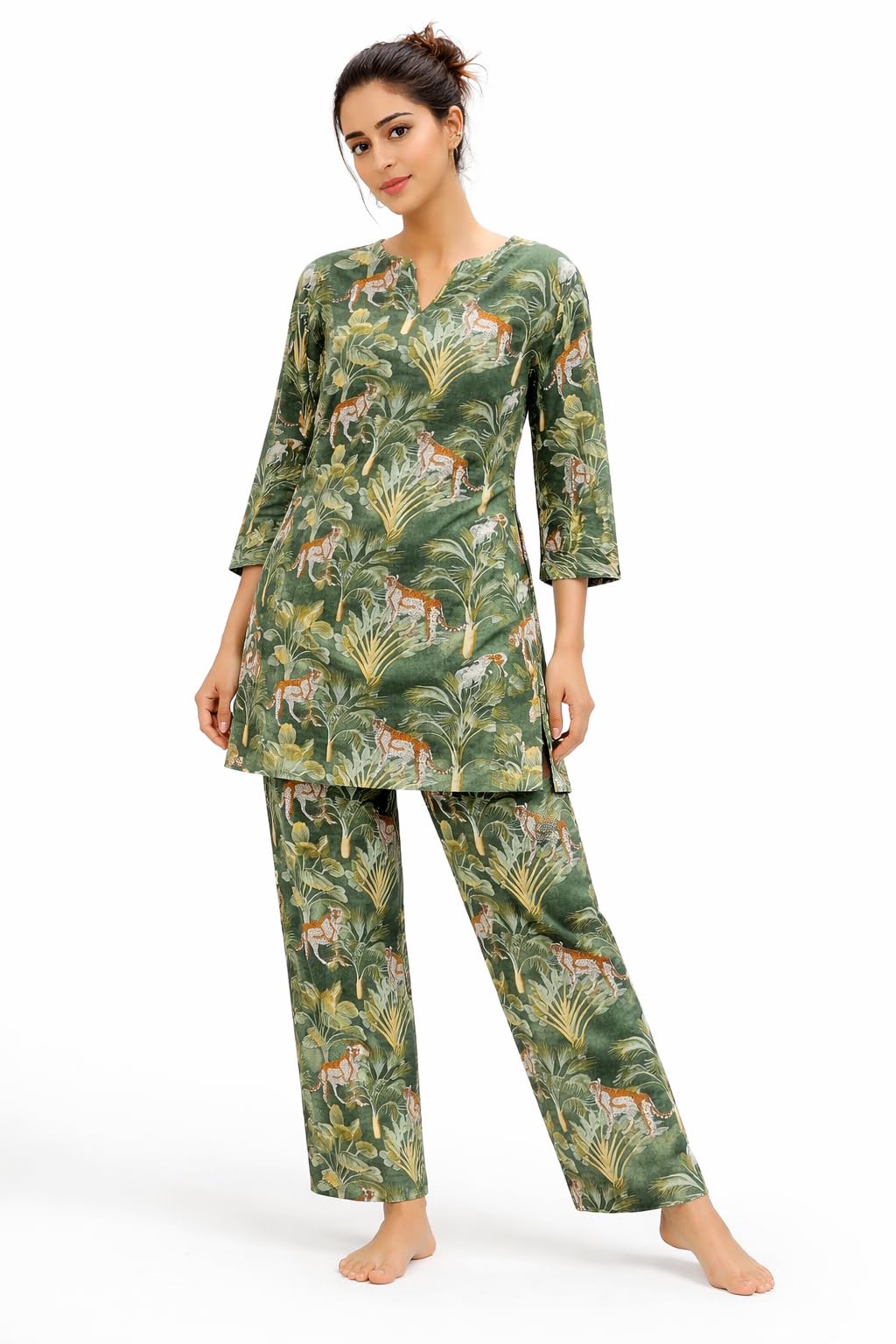 Ensemble Kurta avec pantalon en viscose douce de qualité - 8