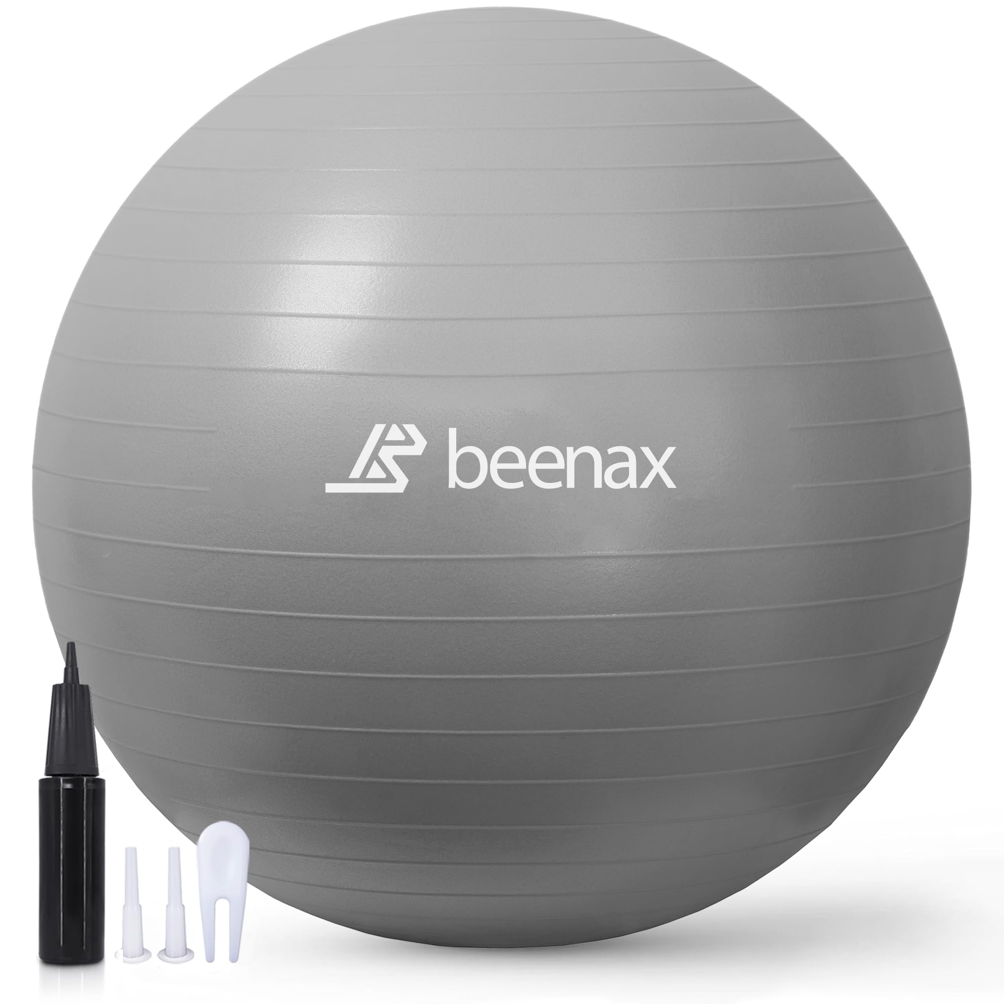 Beenax Thick Strong Exercise Pregnancy Ball 55cm 65cm 75cm, Anti-Burst Gym Swiss Ball with Pump Included for Yoga, Fitness, Labour, Pilates, Stability, Balance