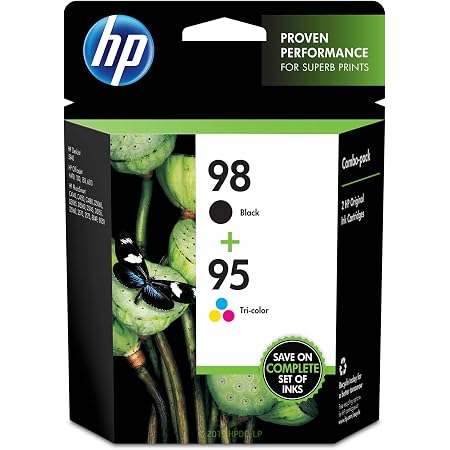 Amazon.com: HP 95 | 2 cartuchos de tinta | negro, tricolor | C9364WN,  C9368WN : Productos de Oficina