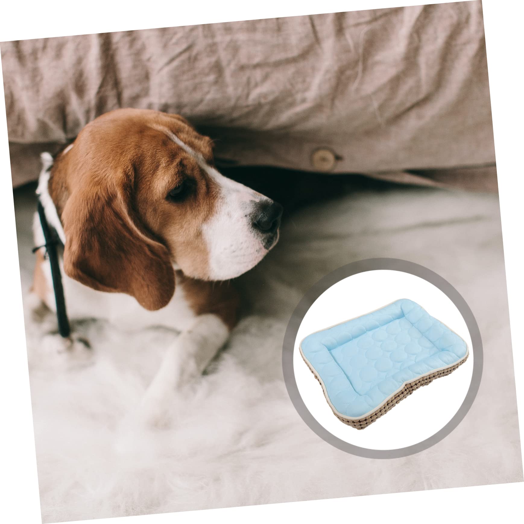 COLLBATH Tappetino Refrigerante per Cani e Animali, in Cotone Traspirante, Pieghevole, per Divano e Cassa, per L'estate