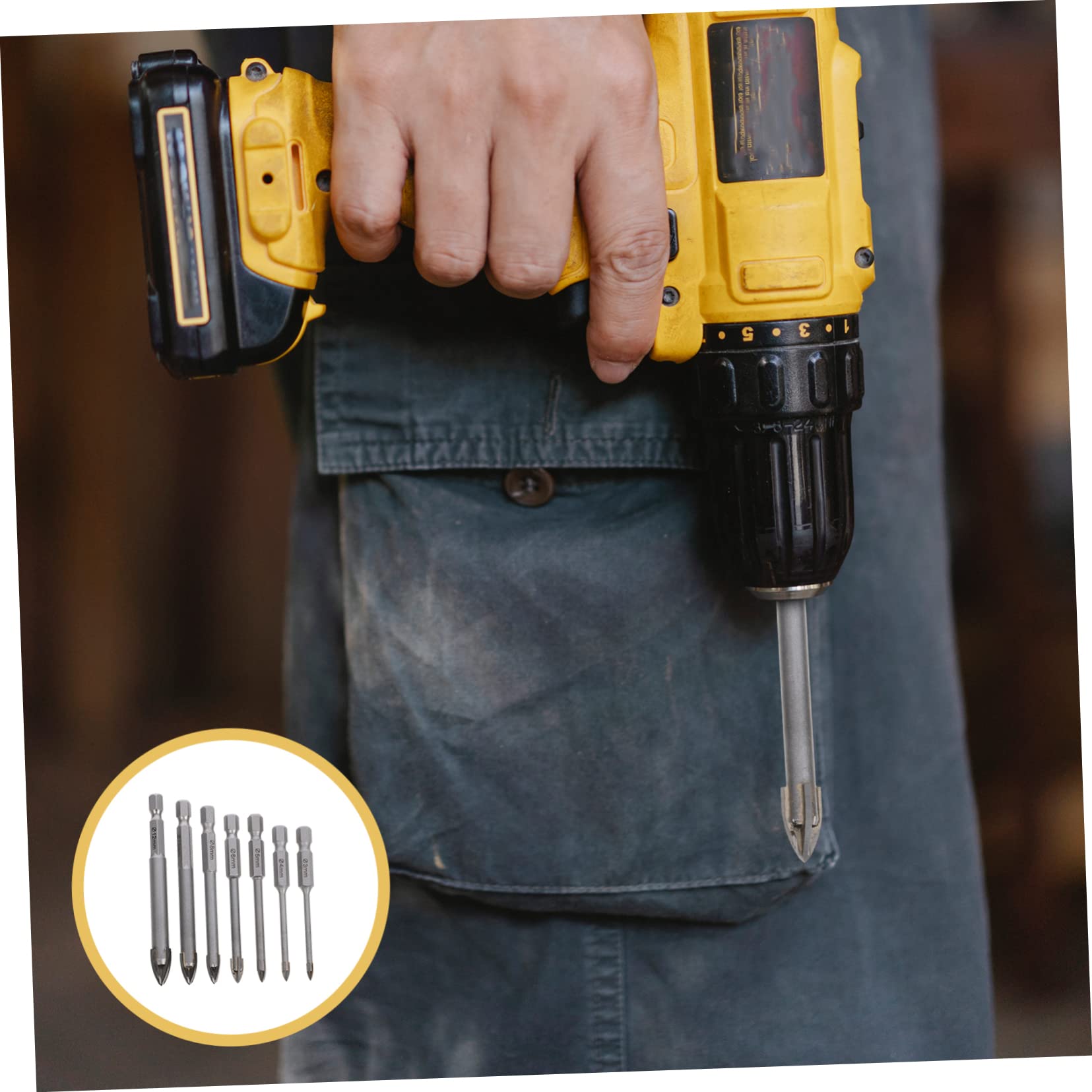 BESTonZON 21piezas Brocas De Cerámica Forma Para Azulejos y Concreto Brocas De Carburo Cementado Para Taladros Eléctricos y Manuales