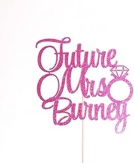 Atelier Elegance ANY NAME Future Mrs Cake Topper, Bridal Shower Cake Topper, Engagement