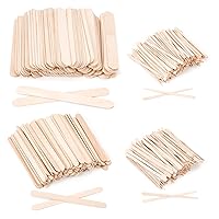 Vista 1 de 1000 varillas de depilación – 4 estilos surtidos de madera para depilación corporal, cara, cejas, labios, nariz, pequeños aplicadores de cera