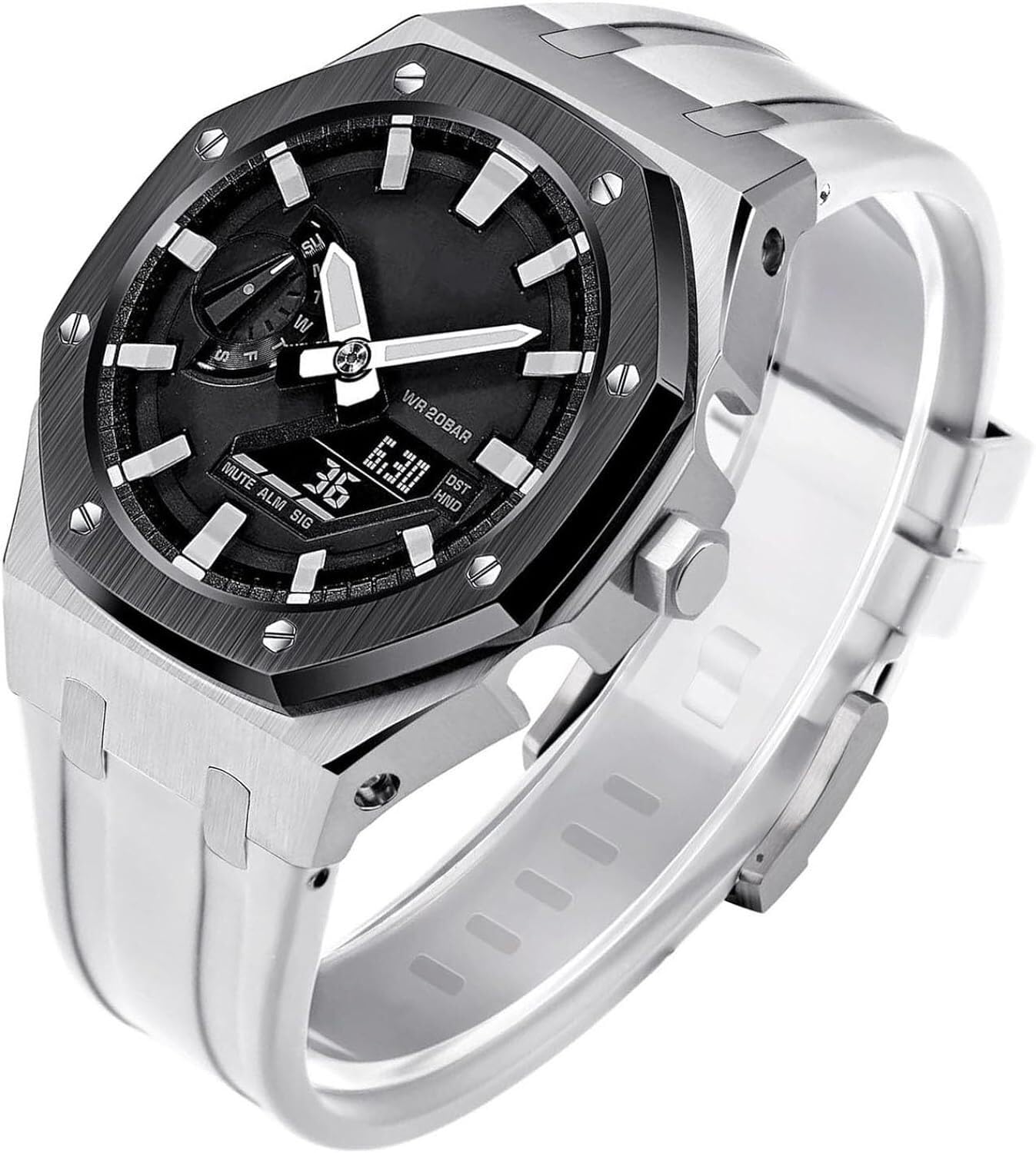 Boîtier de montre en acier KLVN résistant pour kit de modification GA2100 GM2100 - 8