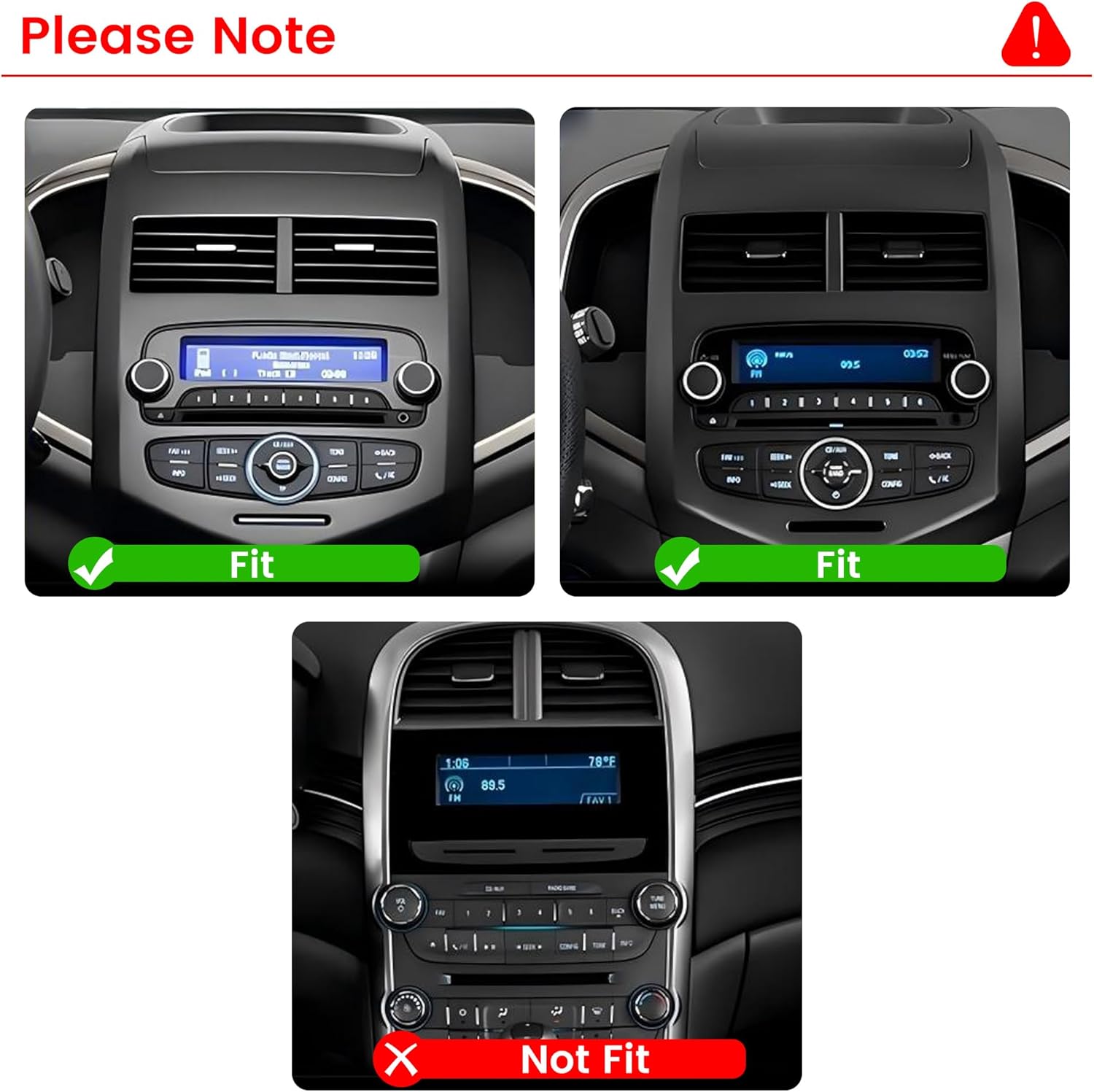 Dashboard compatibility for Chevy Aveo 2011-2015