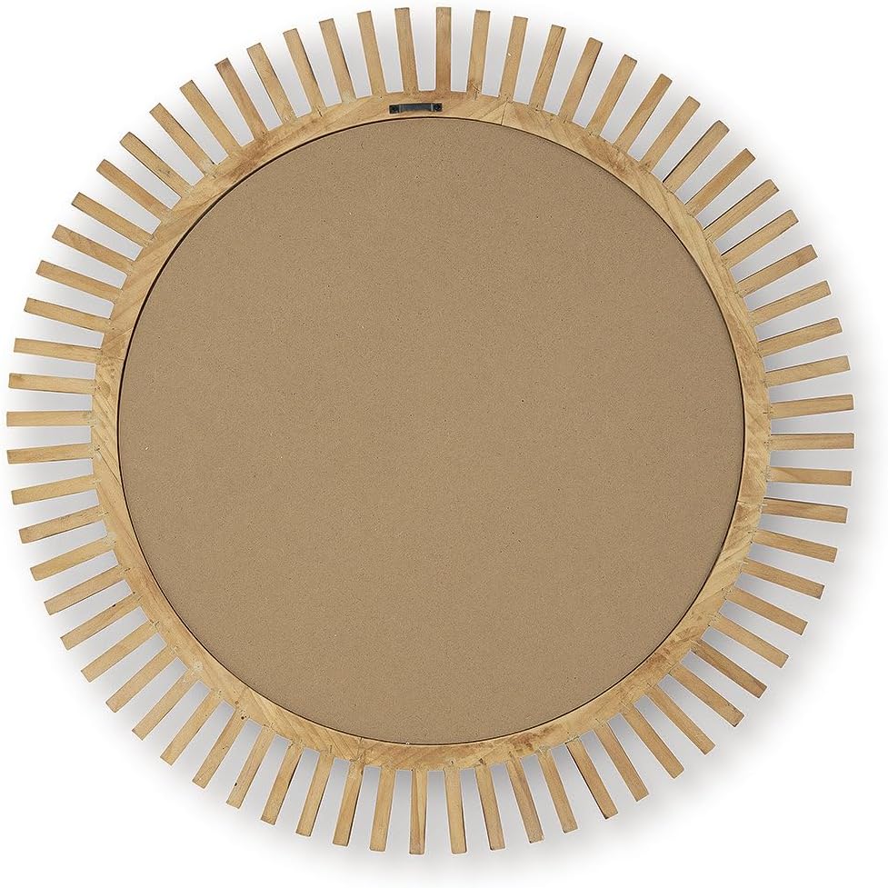 Signature Design by Ashley Tedwell Modern Accent Mirror with Wood Frame, Light Brown - Image 7