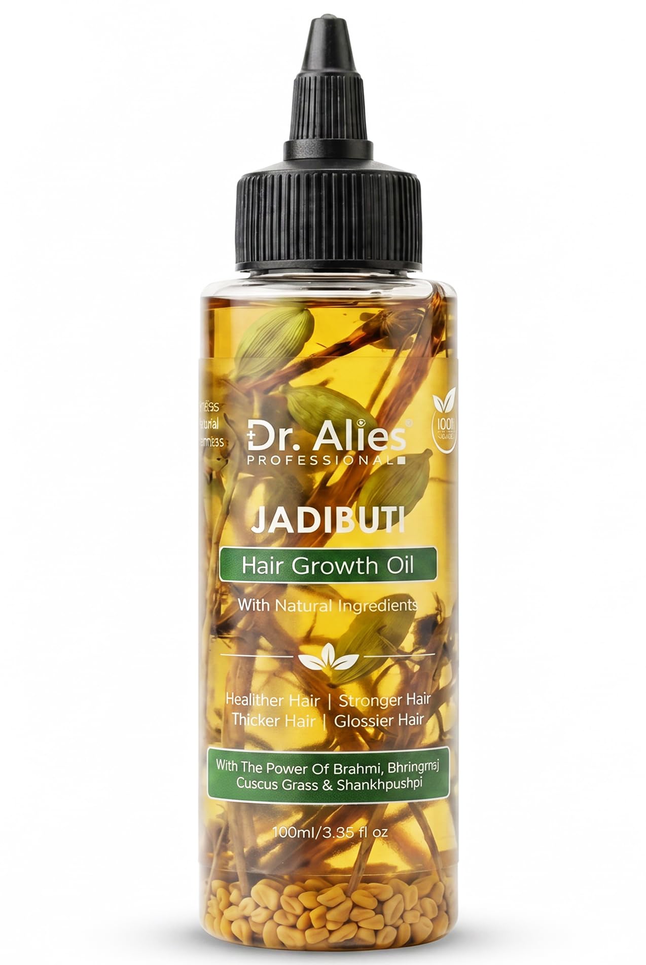 Dr Alies Professional Jadibuti Hair Oil for Hair Growth and Hair Fall Control | Herbal Oil with Natural Herbs | Suitable for All Hair Types - 100ml-image-3