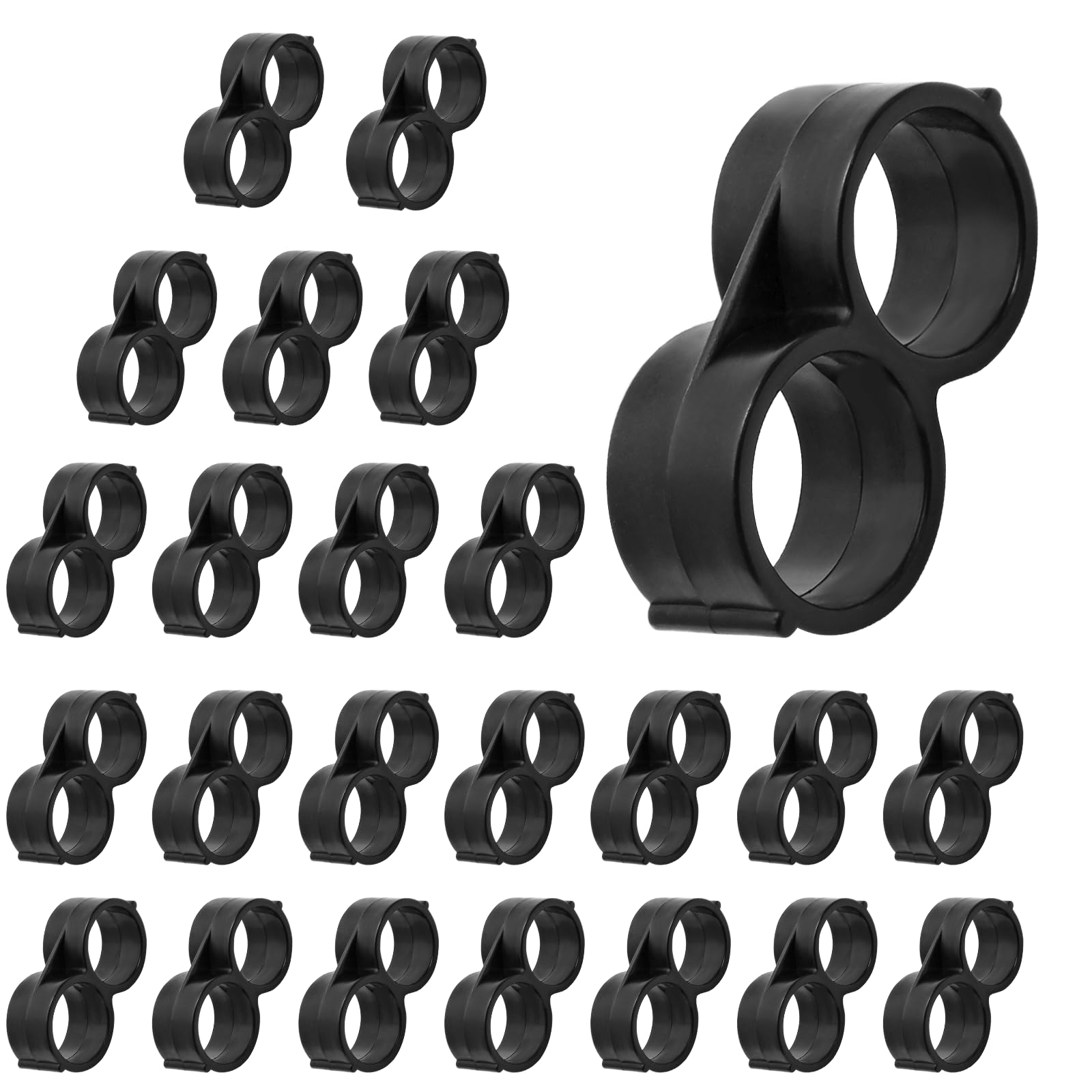 24Pcs Drip Tubing End Closure 1/2 Inch, Drip Irrigation Folding Hose End Plug Fittings Drip Tubing Figure 8 End Fitting for 16mm OD Irrigation Tubing