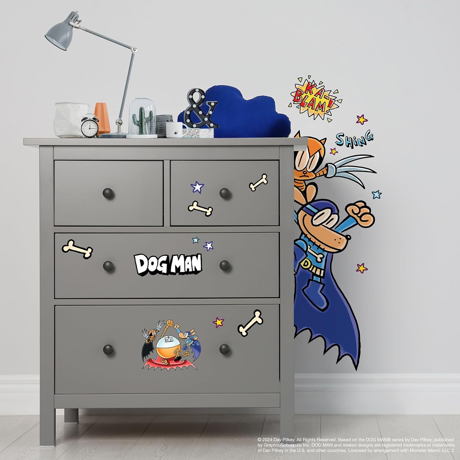 Dog Man and Friends Giant Peel and Stick Wall Decals