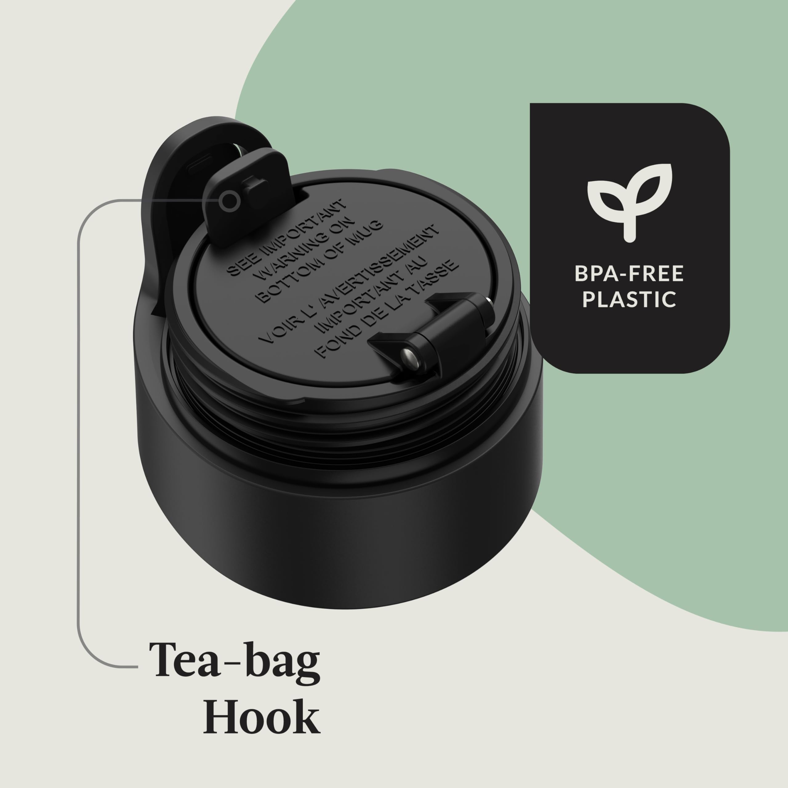Contigo® Autoseal West Loop Tasse de voyage isotherme en acier inoxydable avec couvercle facile à nettoyer, 710 ml