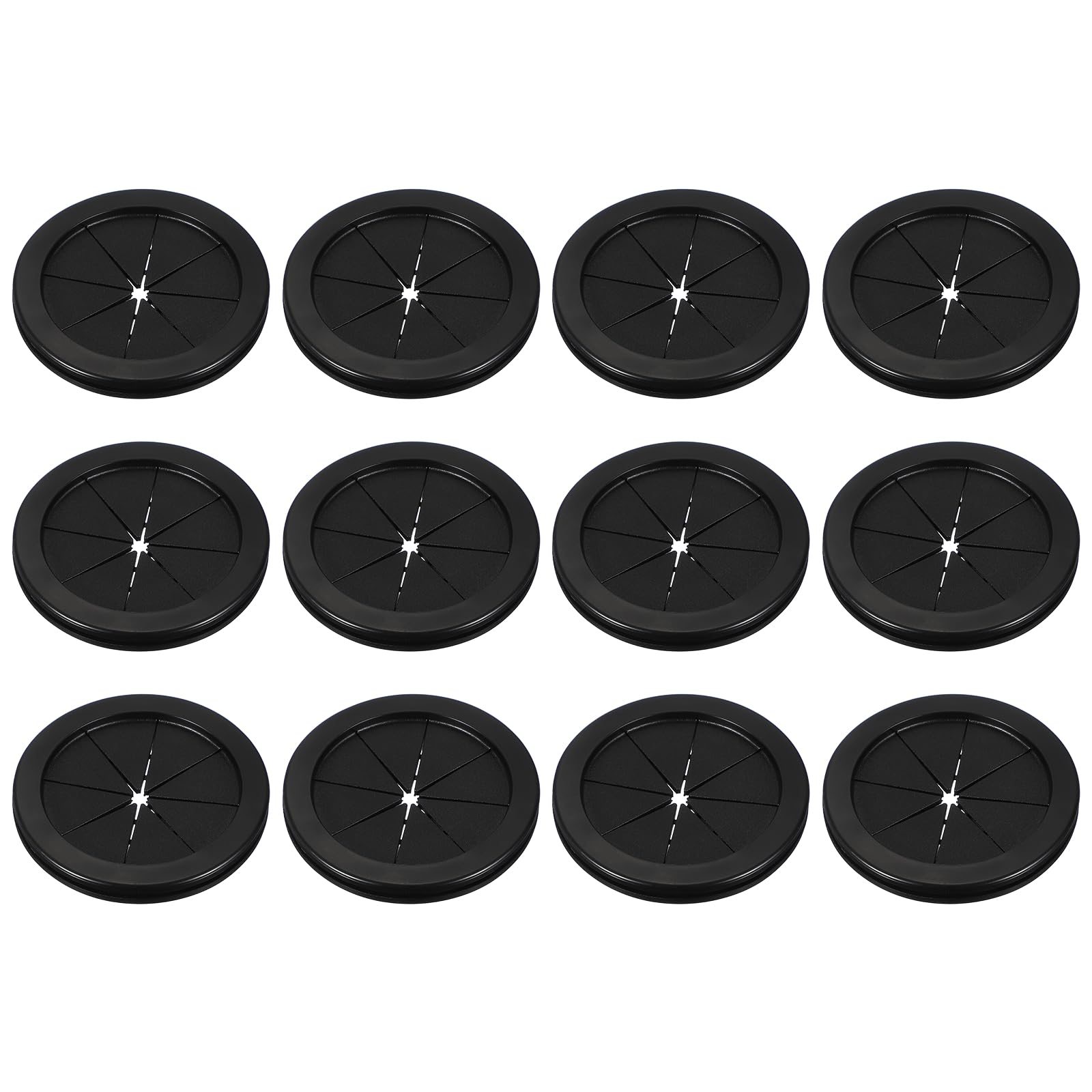 PATIKIL 12Pcs Rubber Plug Hole Grommet Kit, 3.1" Firewall Closed Hole Plug Fire Grommet for Wire Electrical Appliance Plumbing Wiring Automotive Home Improvement, Black