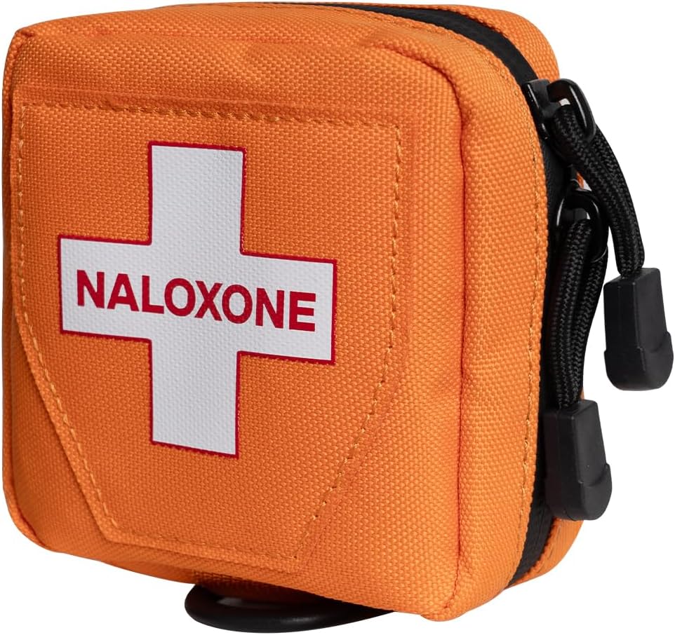 Naloxone Overdose Kit Magnetic Pouch Case for Overdose Response (Orange, Single) - Naloxone not Included