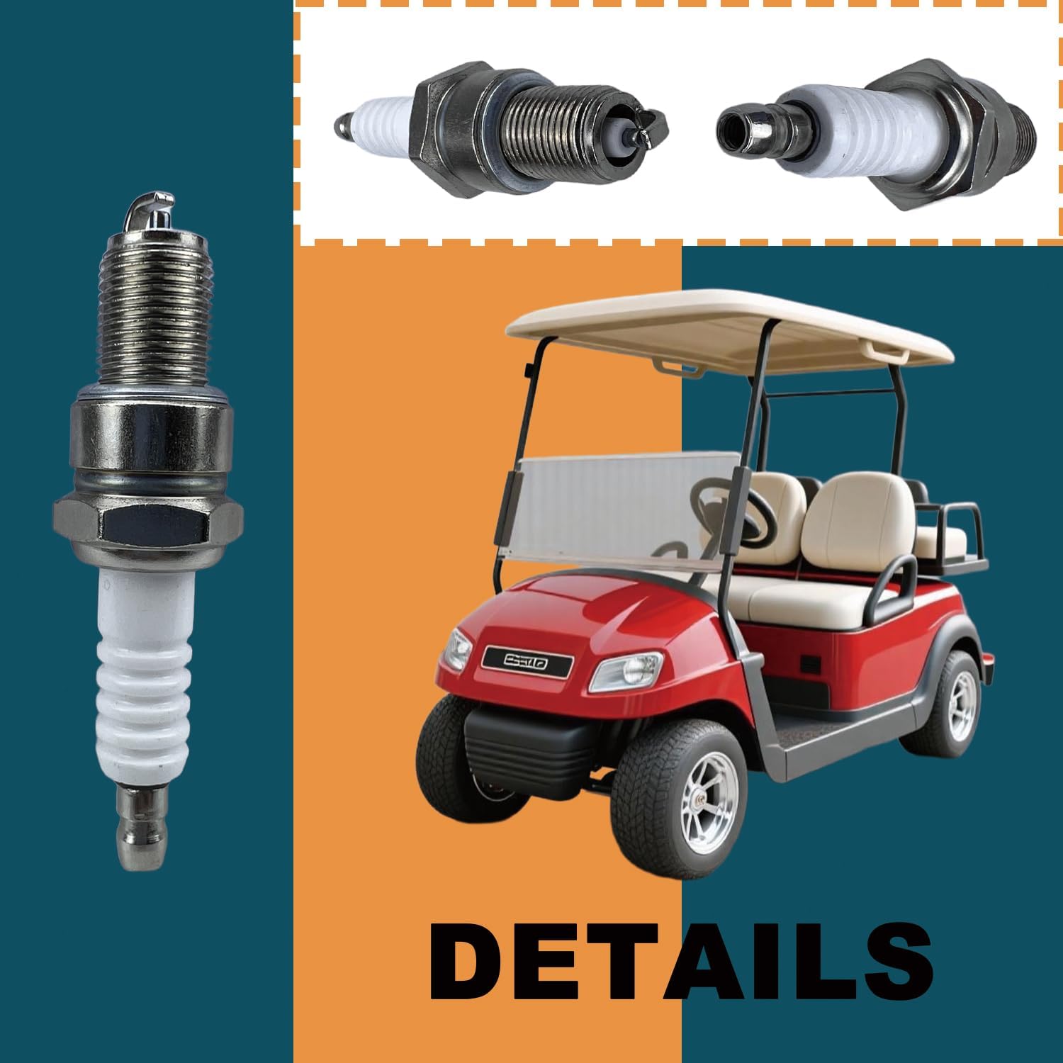 Ignition Coils Module JN6-85640-01& Spark Plug fit for YAMAHA Golf Cart QINLAN AP G16,G22 EPIGC106 1996-2007
