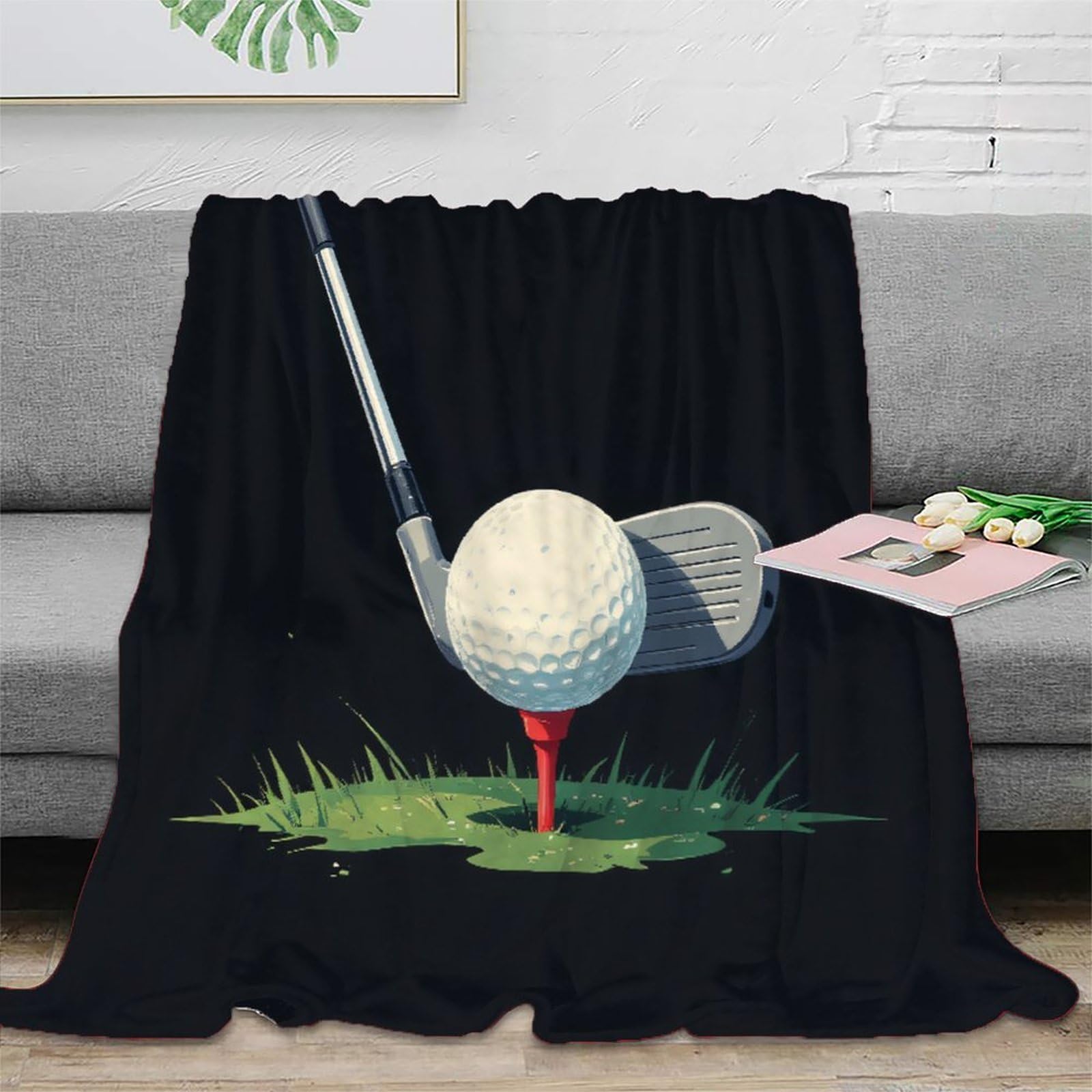 Couverture lit golf 3D plaid chaud pour moments complices en famille