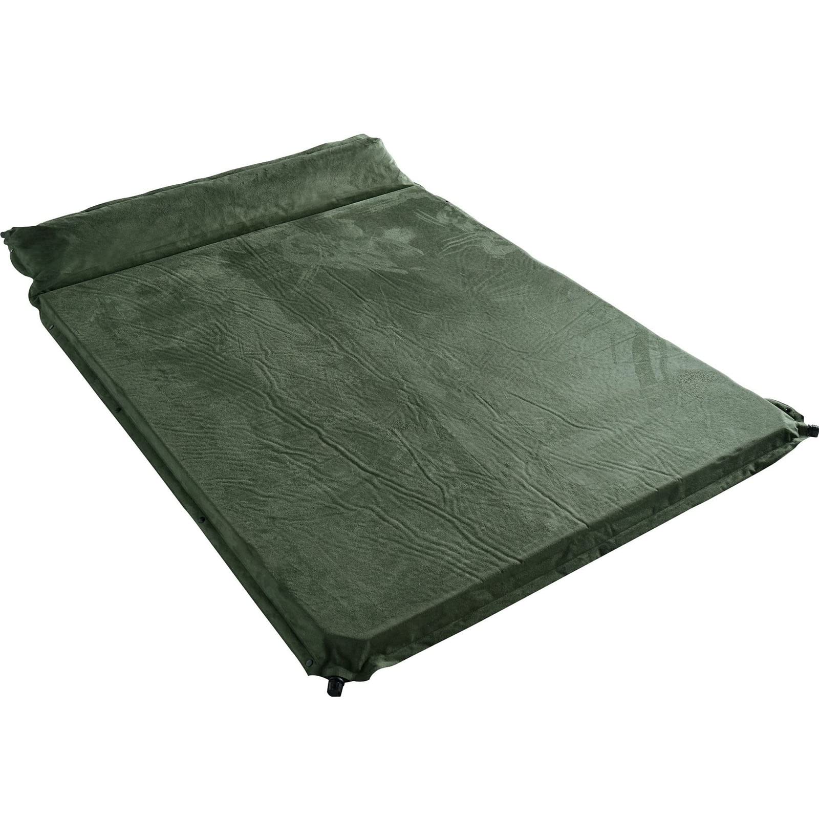 Extérieur épaissi Camping Coussin d'air éponge Oreiller Double Coussin Gonflable Camping Pique-Nique Tapis (Army Green)