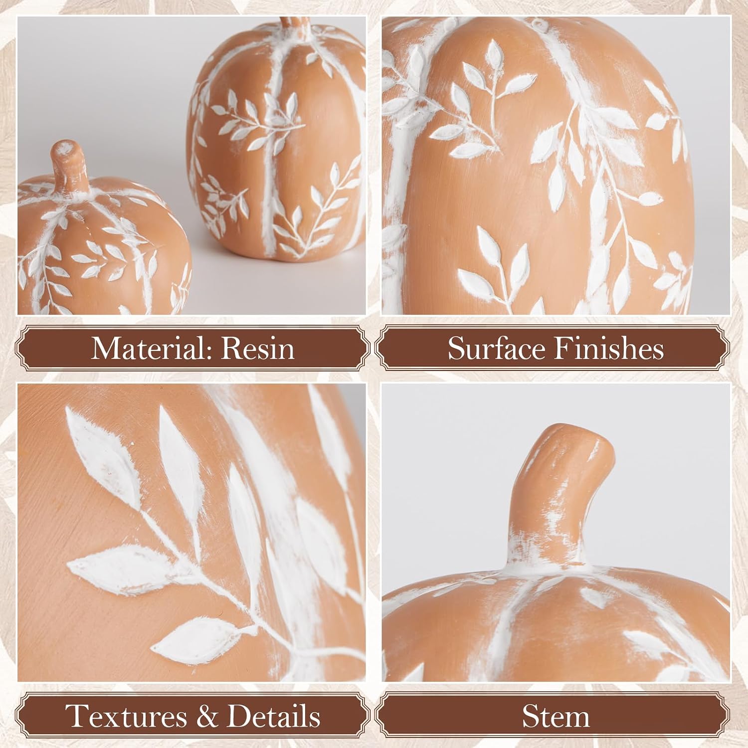 DN DECONATION Fall Pumpkin Decor, Thanksgiving Decorations for Home Table image 5