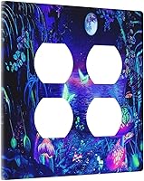 Vista 154 de Placa de pared de tortugas marinas, hierba oceánica, medusas, peces y algas marinas, placa de pared de doble palanca, cubierta de interruptor de luz