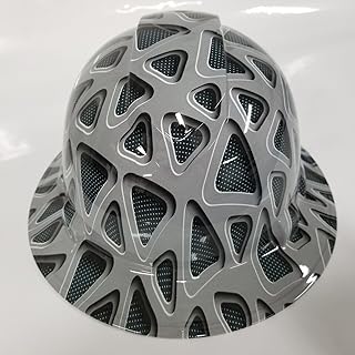 Wet Works Imaging Customized Pyramex Full Brim Hard hat Hydro Dipped in Metal Triangle Steel 3D Super Depth
