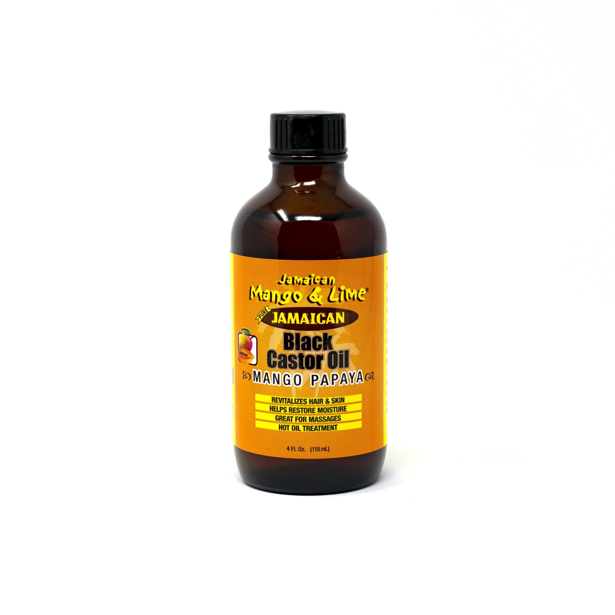 Huile Jamaican Mango & Lime Black Castor Oil Mango Papaya 4oz (118ml) - Antioxydant, Végan, Pour Cheveux