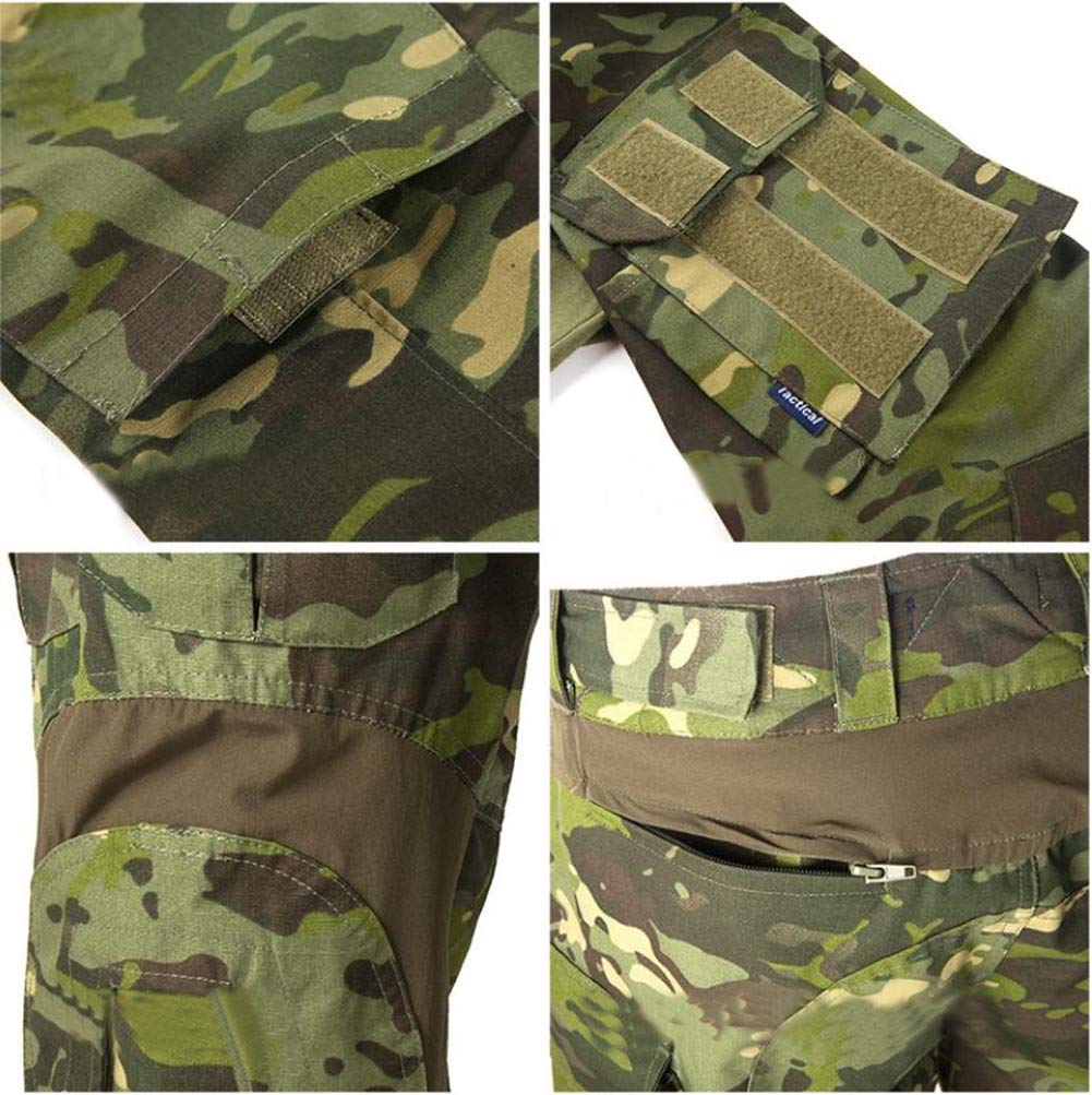 Ropa airsoft pantalones tacticos militares Camiseta Caza Paintball Disparo BDU Hombre Camisas y Pantalones multibolsillos Uniform